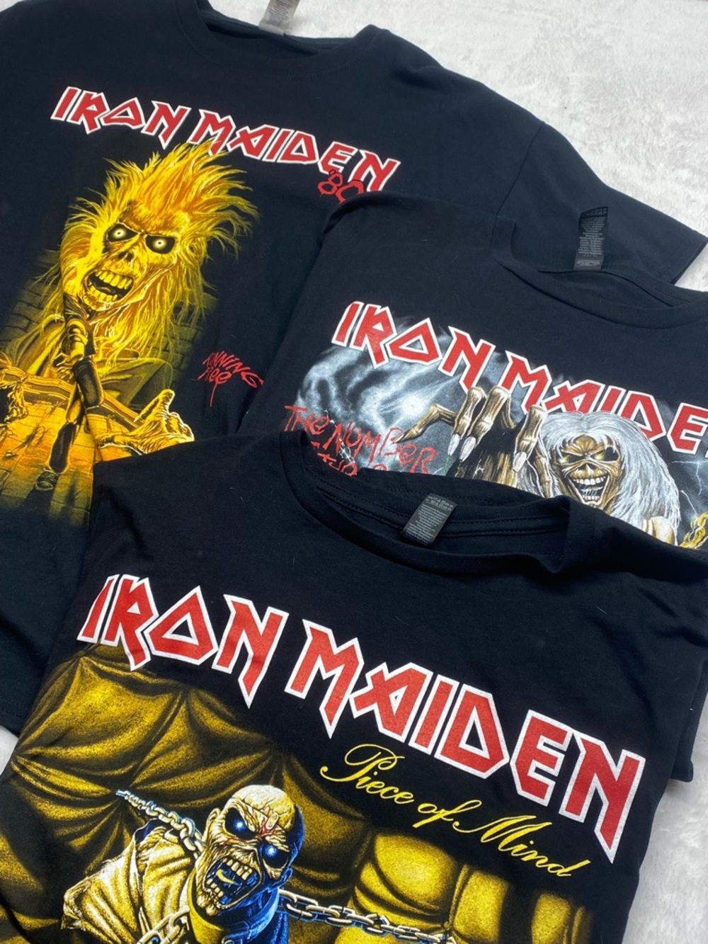 Iron Maiden Band T Shirt Lot Of 3 Shirts Size Xl